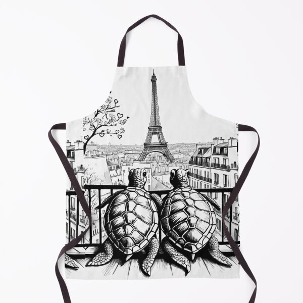 Item preview, Two Easter turtle watching Paris Eiffel tower, Easter turtle wallpaper, easter turtle picture, designed and sold by Coolparrotgirl.