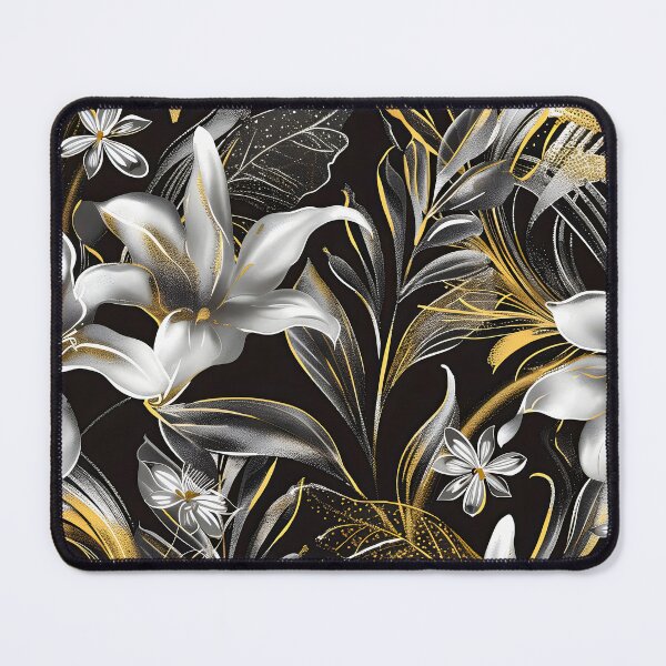 Item preview, Magical Plants Black Gold Silver designed and sold by Eclectic Monkey.