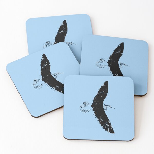 Item preview, Slaty-backed Gull Flying Black Design  designed and sold by designsasstultd.