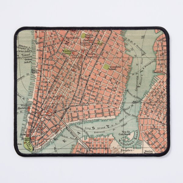 Item preview, New York City as it was 1895: Travel poster, based on original city map (no AI), NYC decor, South Manhattan designed and sold by RetroTraveller.