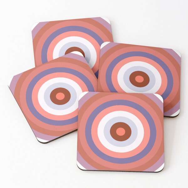Item preview, Concentric Circles in Light Brown, White and Blue designed and sold by KaSaPo.