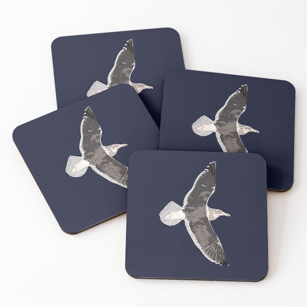 Item preview, Slaty-backed Gull Flying White Alternate Design  designed and sold by designsasstultd.