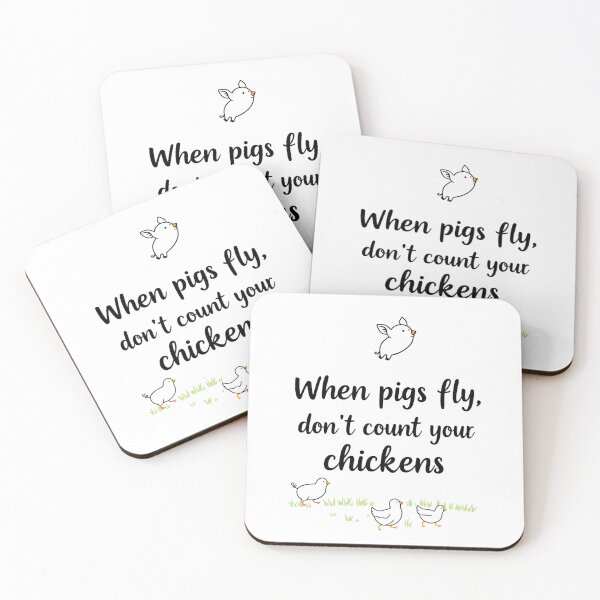 Item preview, When Pigs Fly – Funny Farm Quote designed and sold by ColorVibre.