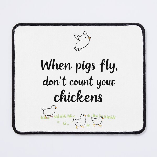 Item preview, When Pigs Fly – Funny Farm Quote designed and sold by ColorVibre.
