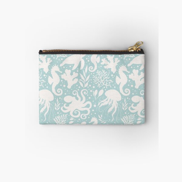 Item preview, Ocean Elegance Silhouettes on Teal Background designed and sold by AmySevArts.