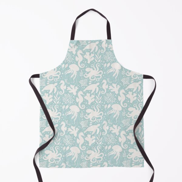 Item preview, Ocean Elegance Silhouettes on Teal Background designed and sold by AmySevArts.
