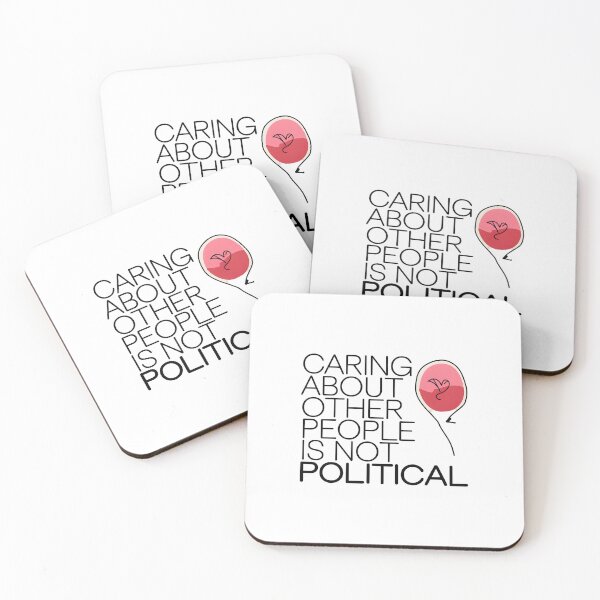 Item preview, Caring About People Is Not Political designed and sold by Wirtuozo.