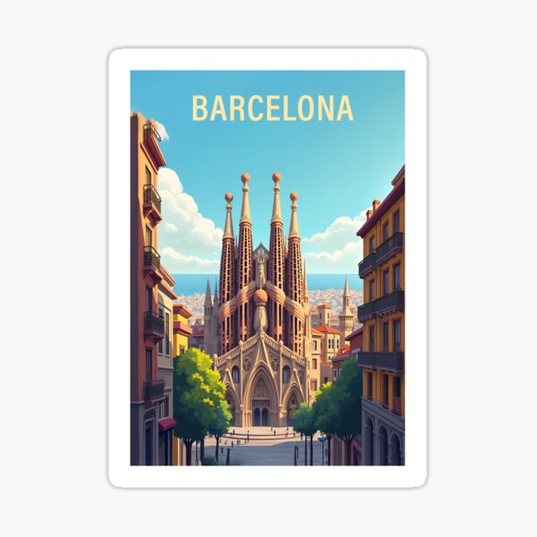 Artikel-Vorschau von Barcelona-Reiseposter, perfektes Geschenk für Reisebegeisterte, Wandkunst im Vintage-Stil, spanische Wandkunst zur Heimdekoration, Barcelona-Druck., designt und verkauft von Thegalleryshop1.
