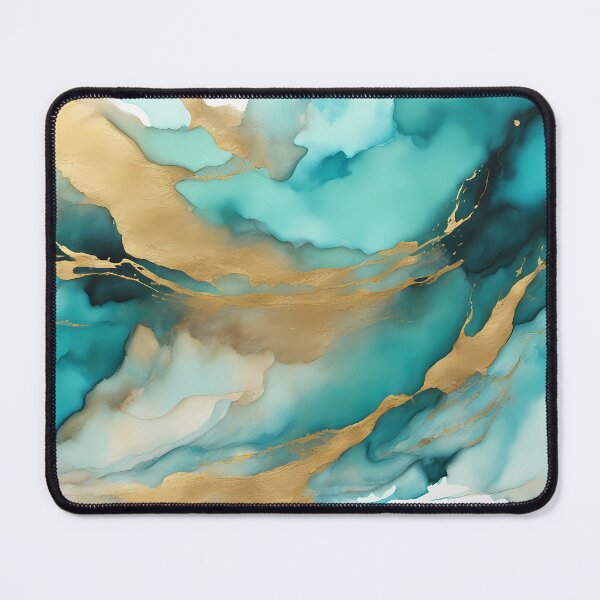 Item preview, Abstract Turquoise Gold designed and sold by CalmnessbyChoice.