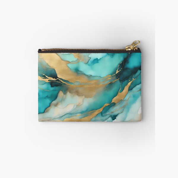 Item preview, Abstract Turquoise Gold designed and sold by CalmnessbyChoice.