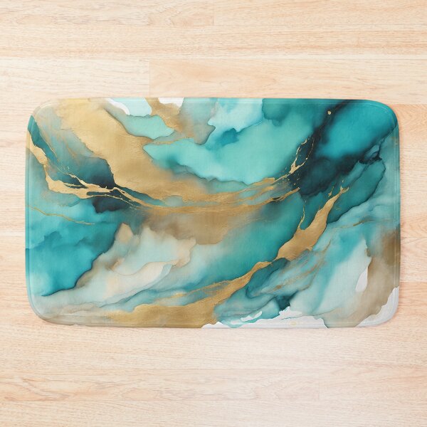 Item preview, Abstract Turquoise Gold designed and sold by CalmnessbyChoice.