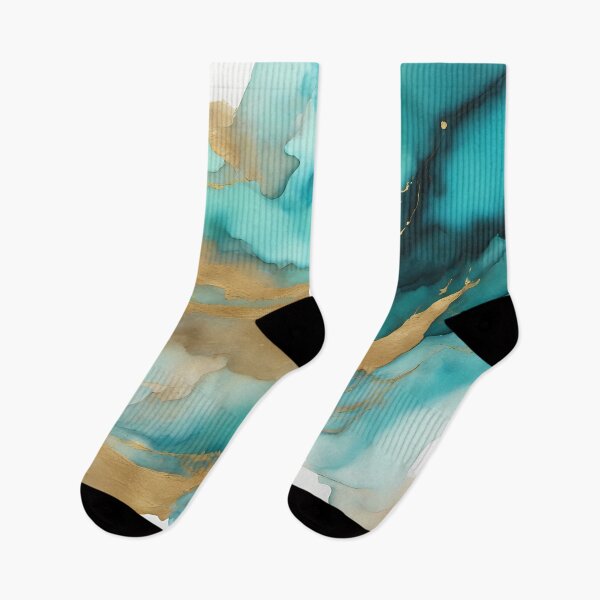 Item preview, Abstract Turquoise Gold designed and sold by CalmnessbyChoice.