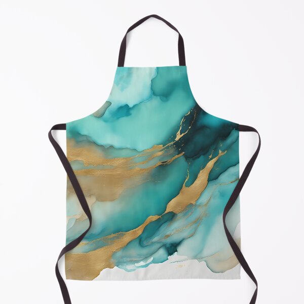 Item preview, Abstract Turquoise Gold designed and sold by CalmnessbyChoice.
