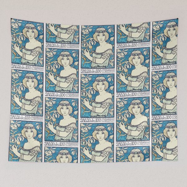 Item preview, Vintage lady Exhibition poster Paul Berthon. designed and sold by Shoot-The-Moon.