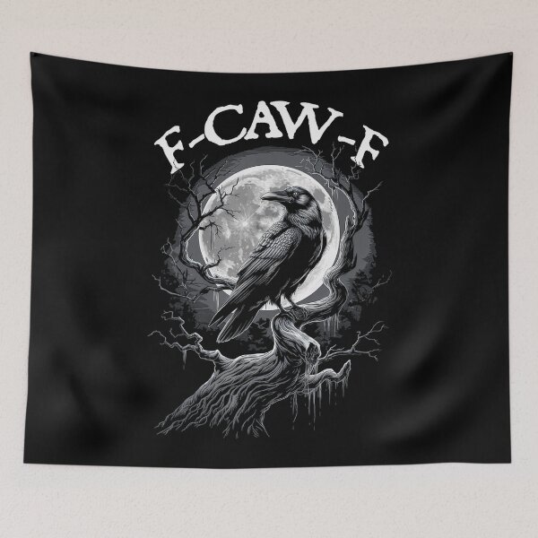 Item preview, F Caw F Funny Black Bird Black Crow designed and sold by Galactic-Sketch.