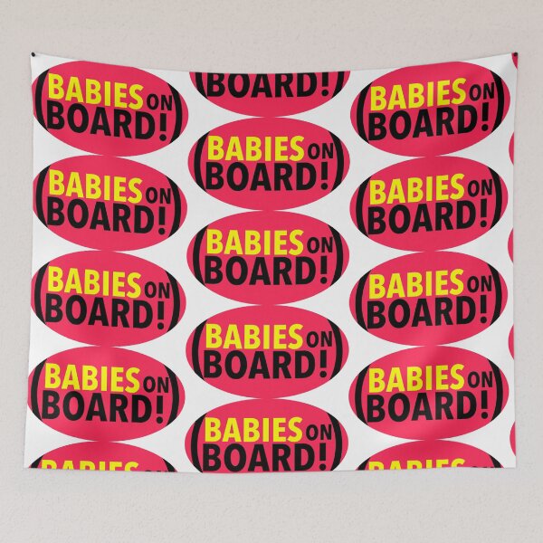 Item preview, Large Babies On Board Print Sign designed and sold by PSST-Design.