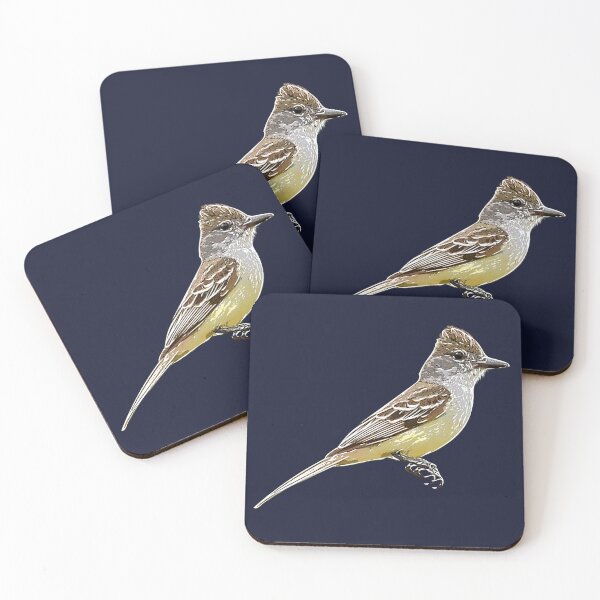Item preview, Brown-crested Flycatcher White Alternate Design  designed and sold by designsasstultd.