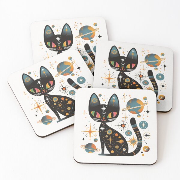 Item preview, Atomic retro cat designed and sold by MendaciousMina.