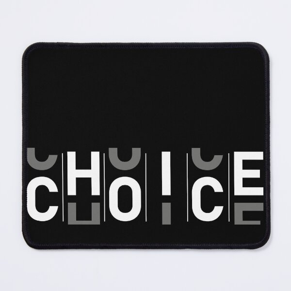 Item preview, Visual Impact of Choice: A Deep Dive into the Unique Black and White Typographic Expression of the Word ‘Choice’ designed and sold by All-Of-Art.