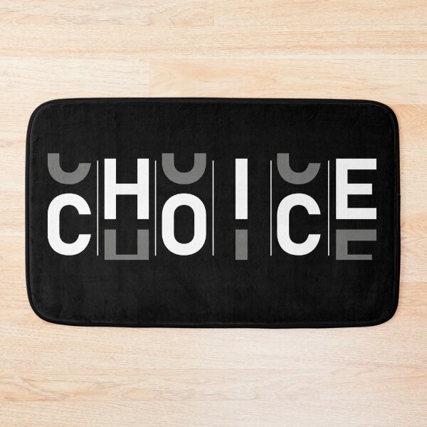 Item preview, Visual Impact of Choice: A Deep Dive into the Unique Black and White Typographic Expression of the Word ‘Choice’ designed and sold by All-Of-Art.