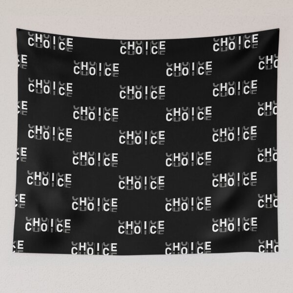 Item preview, Visual Impact of Choice: A Deep Dive into the Unique Black and White Typographic Expression of the Word ‘Choice’ designed and sold by All-Of-Art.