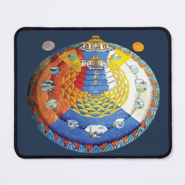 Item preview, Flat Earth Mount Meru Buddhist Mandala designed and sold by teenugs.