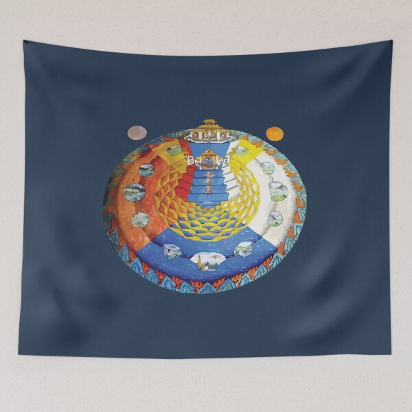 Item preview, Flat Earth Mount Meru Buddhist Mandala designed and sold by teenugs.