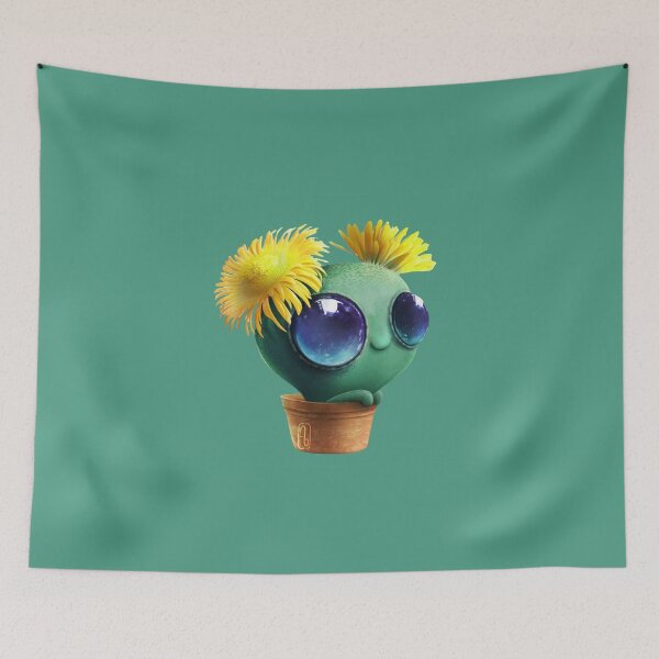 Item preview, Cute smiling cactus with big eyes in a pot designed and sold by Nicoladenisa71.