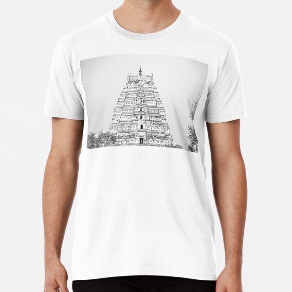 Item preview, Hampi Temple Gopura - Line Art Perspective designed and sold by Chittara Arts.