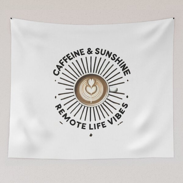 Item preview, Caffeine and Sunshine – Latte Art Vibes designed and sold by ColorVibre.