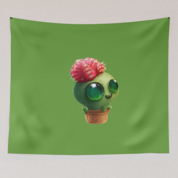 Item preview, Cute smiling cactus with big eyes in a pot designed and sold by Nicoladenisa71.