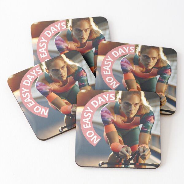 Item preview, No Easy Days – Motivational Cycling Triathlon Design designed and sold by Triathlongram.