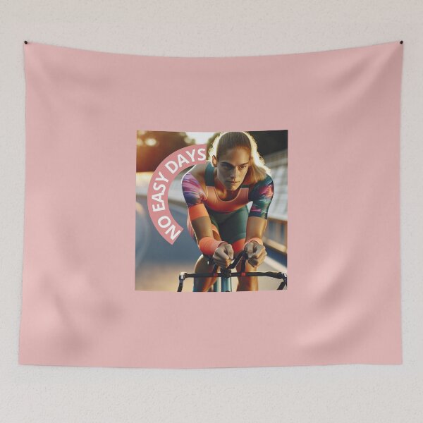 Item preview, No Easy Days – Motivational Cycling Triathlon Design designed and sold by Triathlongram.