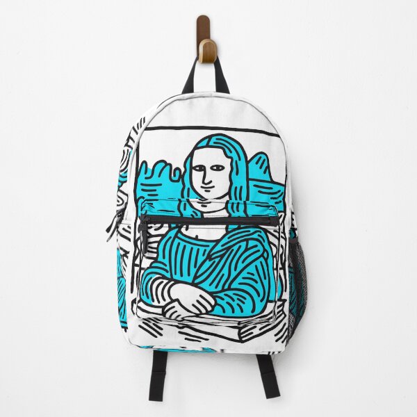 Item preview, Pop Art Mona Lisa Print - Keith Haring Inspired Wall Art - Vibrant Graffiti Style Decor - Contemporary Street Art Poster designed and sold by Koolzilla.