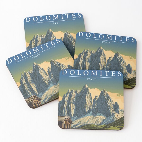 Item preview, Dolomites Italy Travel Poster - Vintage Mountain Landscape Art Print designed and sold by StrasserArt.