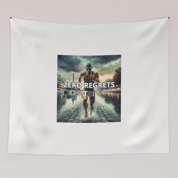 Item preview, Zero Regrets TRI – Motivational Running Triathlon Design designed and sold by Triathlongram.