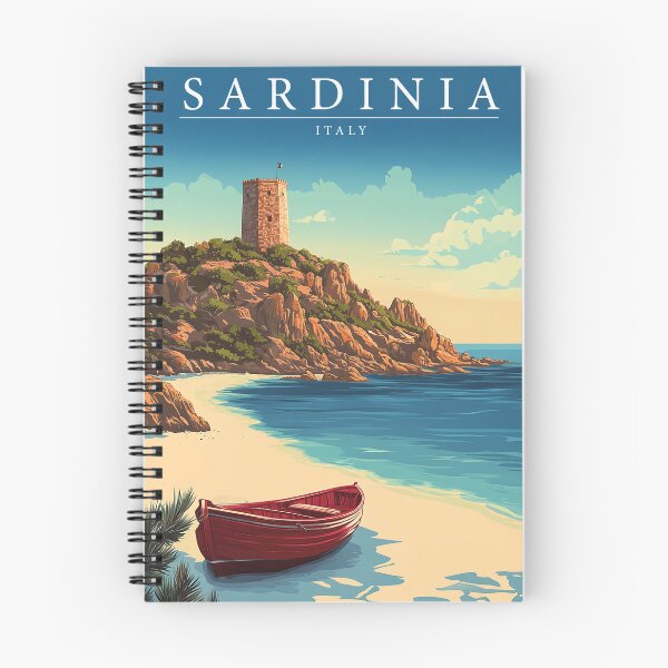 Item preview, Sardinia Italy Travel Poster - Vintage Coastal Landscape Art Print designed and sold by StrasserArt.