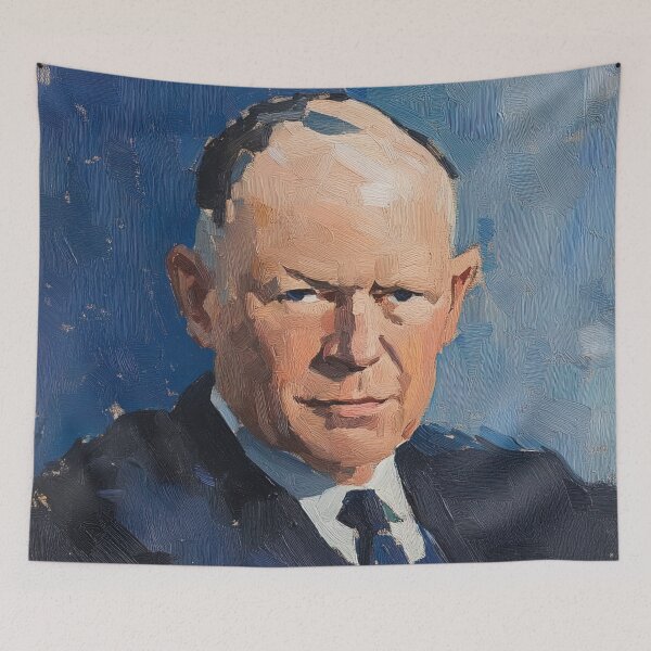 Item preview, Dwight D. Eisenhower | Post-impressionist painting style designed and sold by ComicsFactory.