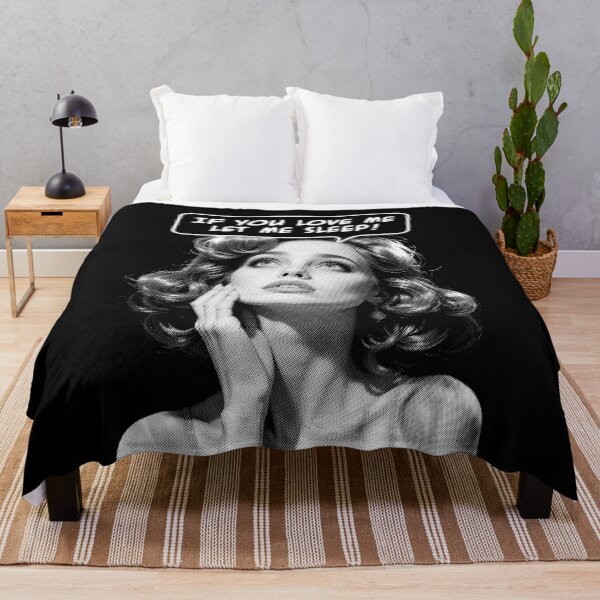 Item preview, If You Love Me Let Me Sleep Funny Sarcastic Pop Art Girl designed and sold by GrandeDuc.