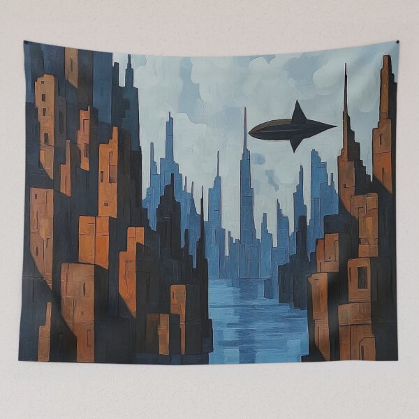 Item preview, Dystopian future | Post-impressionist painting style designed and sold by ComicsFactory.