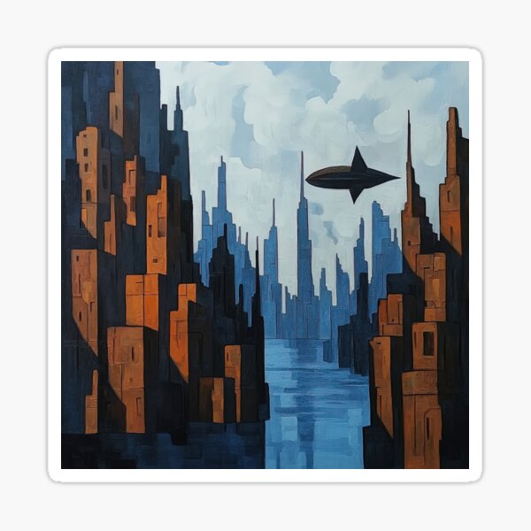 Item preview, Dystopian future | Post-impressionist painting style designed and sold by ComicsFactory.