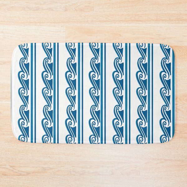 Item preview, Wavy Porcelain Stripes in Blue  designed and sold by InkyOdyssey.