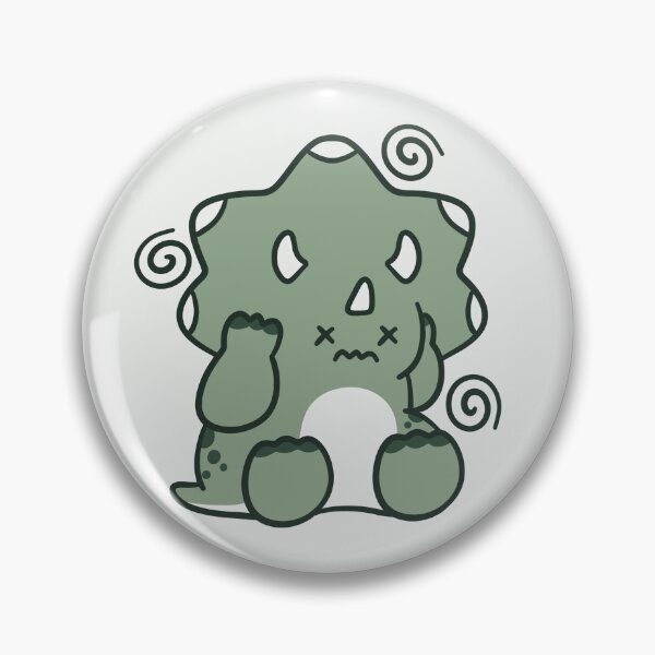 Item preview, cute confused triceratops dinosaur  designed and sold by kaybowzie.