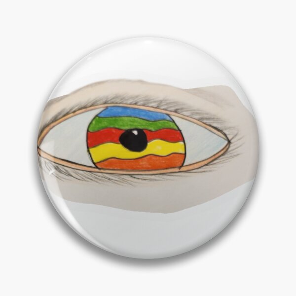 Item preview, Eye drawing with a rainbow iris designed and sold by Raineylanes.