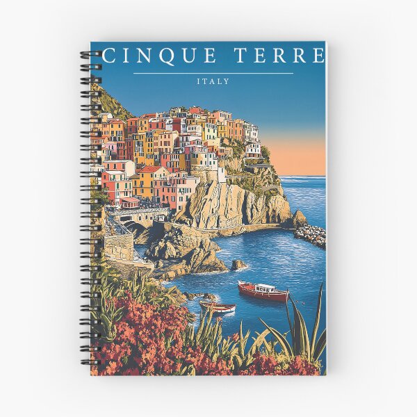 Item preview, Cinque Terre Italy Travel Poster - Vintage Coastal Village Art Print designed and sold by StrasserArt.