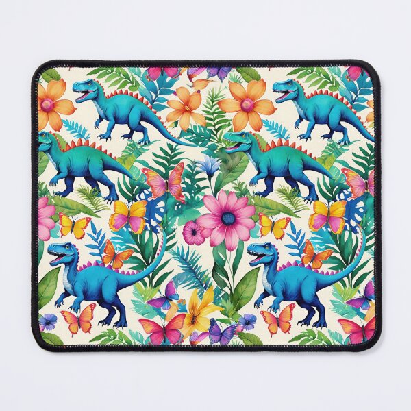 Item preview, Roaring T-Rex Tyrannosaurus Dinosaurs With Wildflowers And Butterflies designed and sold by CarrollGene.