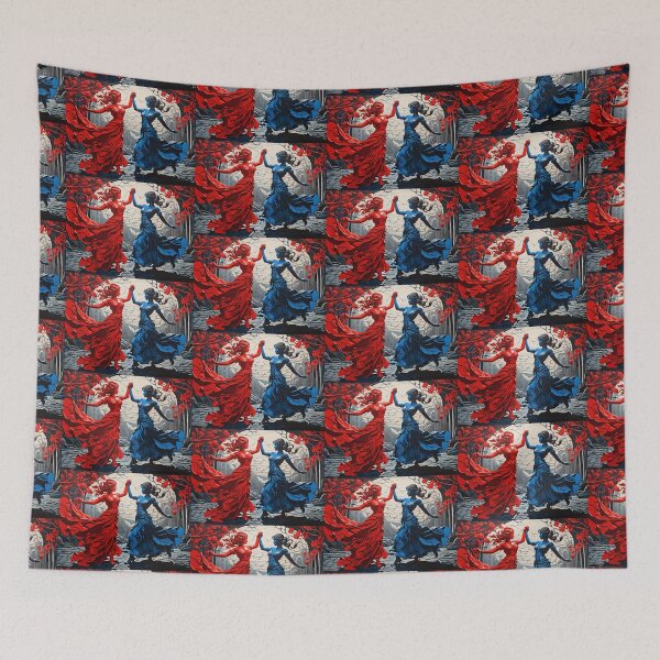 Item preview, Beauty in Contrast: Scarlet and Cobalt Waltz designed and sold by KilianSzmid.