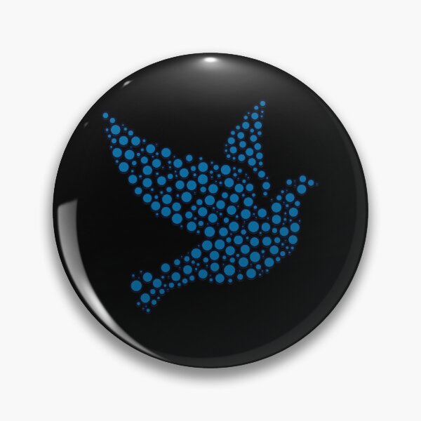 Item preview, Azure Harmony: Dotted Peace Dove Art designed and sold by Zakrytos ★★★★★.