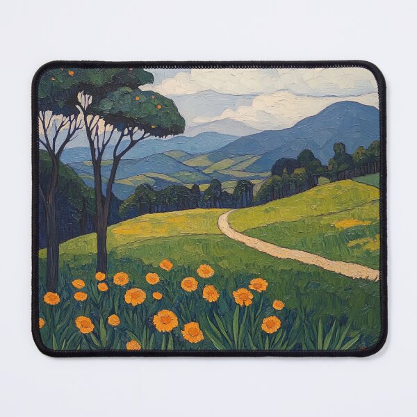 Item preview, Ecuador landscape | Post-impressionist painting style designed and sold by ComicsFactory.