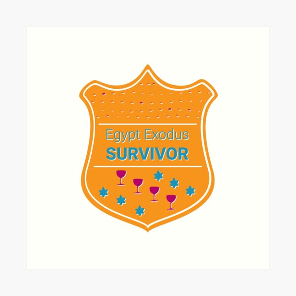 Item preview, Jewish gift - Passover Egypt Exodus Survivor Badge designed and sold by RealLifeMerchies.